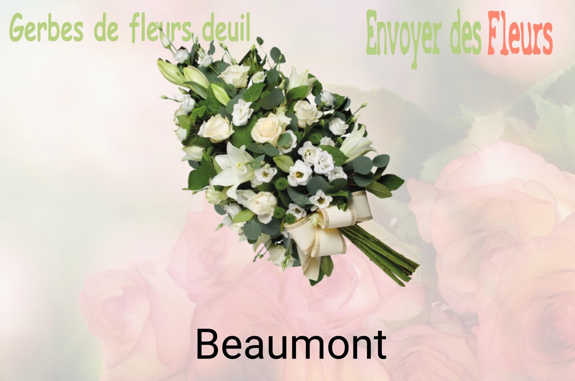 Gerbe de fleurs de deuil livrée à Beaumont